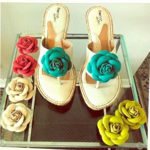 Excellent condition! Born Drilles Wedge Sandals